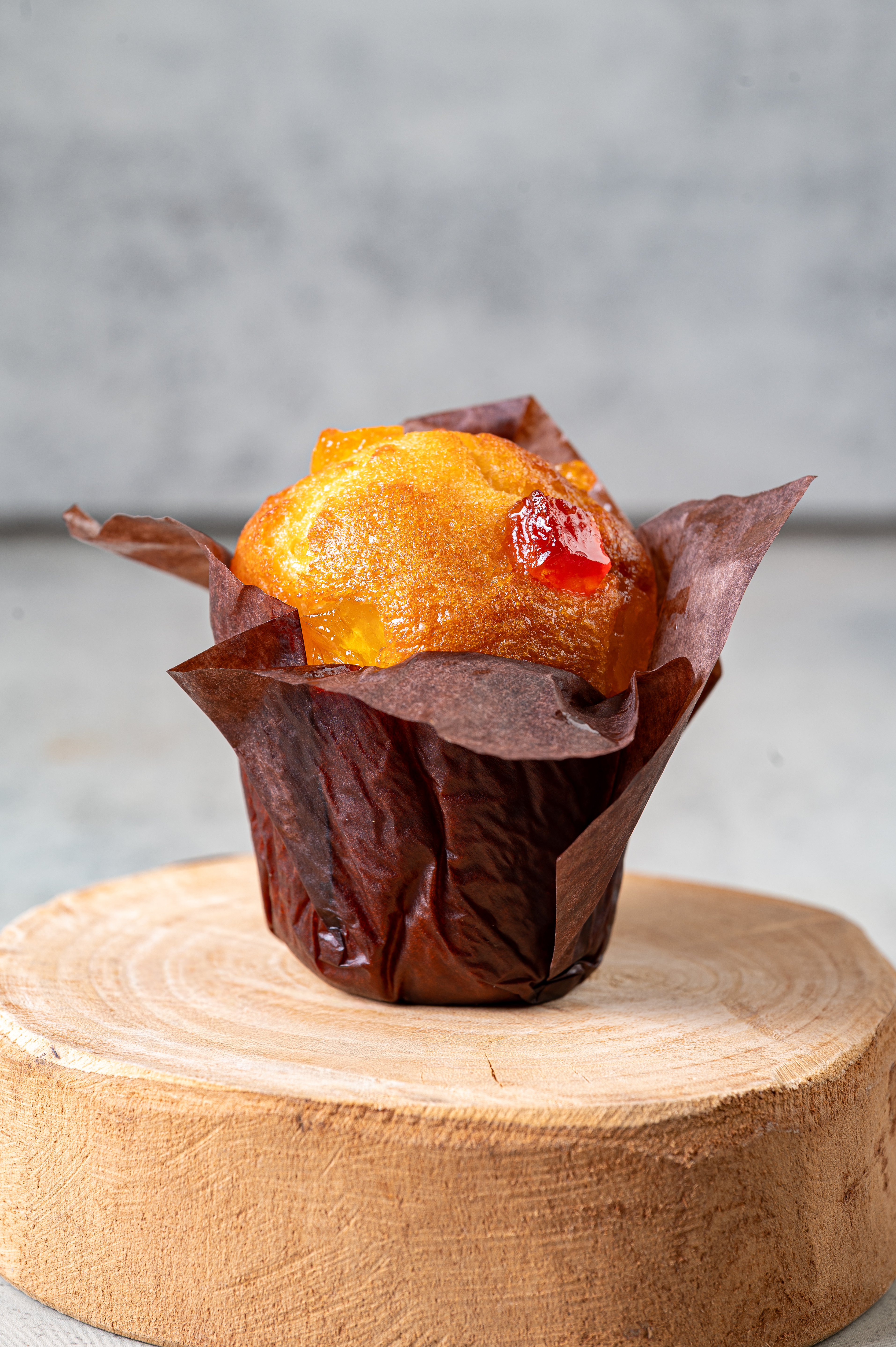 Plain Muffin with Dried Fruit Topping